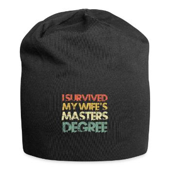 J’ai survécu à la maîtrise de Mme - Bonnet en jersey - noir - Devant