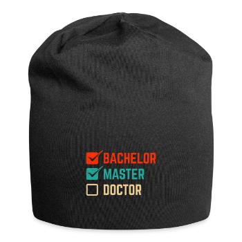Bachelor Master Doktor Master Abschluss - Jersey-Beanie - Schwarz - Vorne