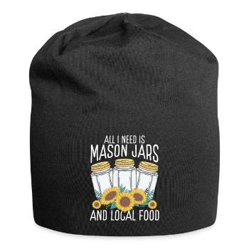 Homesteading Local Food Canning Season Canner - Jersey-Beanie - Schwarz - Vorne