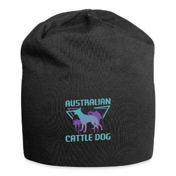 Retro australischer Vieh-Hundeliebhaber - Jersey-Beanie - Schwarz - Vorne
