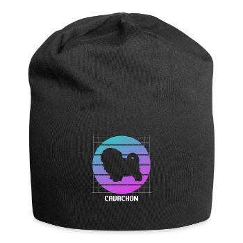 Rétro Cavachon Dog Lover - Bonnet en jersey - noir - Devant
