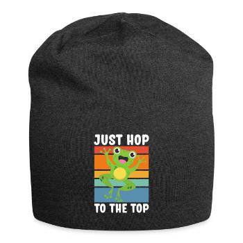 Rotäugiger Laubfrosch Niedliches - Jersey-Beanie - Anthrazit - Vorne