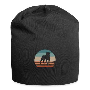 Vintager Retro Rottweiler Rottweiler-Hund - Jersey-Beanie - Schwarz - Vorne