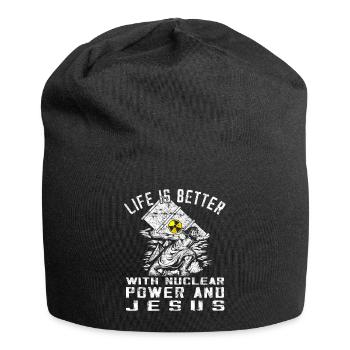 Kernkraft - Stolzer Nuklearingenieur - Jersey-Beanie - Schwarz - Vorne