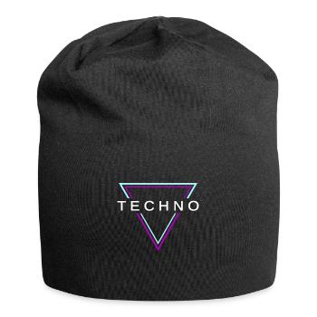 Techno House Party EDM Festival Goa Electro Rave - Jersey Beanie - black - Front
