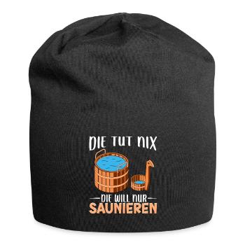 Sauna - Jersey-Beanie - Schwarz - Vorne