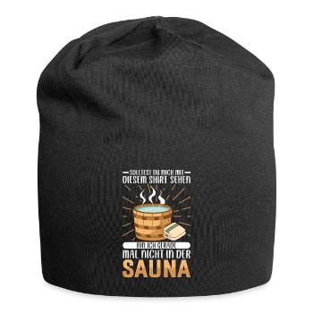 Sauna - Jersey-Beanie - Schwarz - Vorne