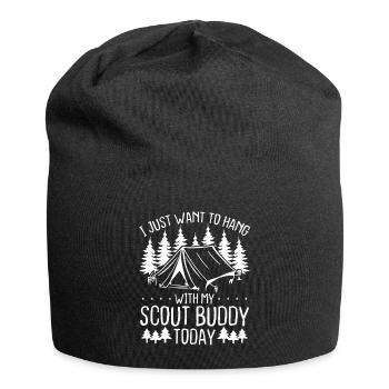 Leader Hang avec mon copain scout aujourd’hui Scoutisme - Bonnet en jersey - noir - Devant