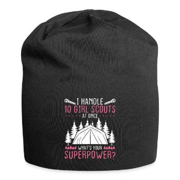 Girl Scout Leader 10 Girl Scouts at once Scouting - Jersey Beanie - black - Front