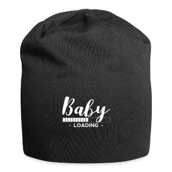 Baby Loading Geschenk Werdende Mutter - Jersey-Beanie - Schwarz - Vorne