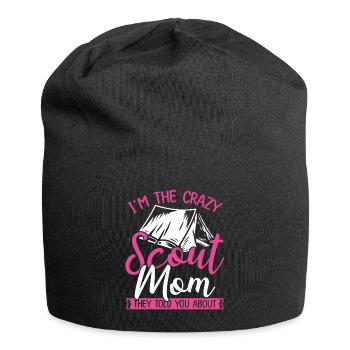 Scouting Crazy Scout Mom Mothers Day Scout Leader - Jersey Beanie - black - Front