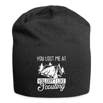 Girl Scout Leader You lost me at you don't likeGirl - Jersey Beanie - black - Front