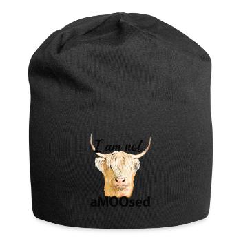 Vache des Highlands - Bonnet en jersey - noir - Devant