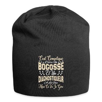 compliqué d'être un Bogosse et un Diagnostiqueur. - Bonnet en jersey - noir - Devant