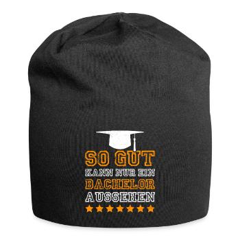 So sieht nur ein Bachelor aus Bachelor Abschluss - Jersey-Beanie - Schwarz - Vorne