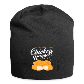 Chicken Nuggets Fast Food | Chicken Nuggets Gift - Jersey Beanie - black - Front