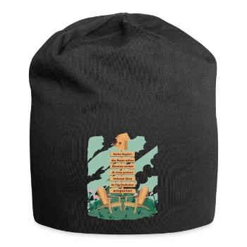 Mes règles de jardin - Bonnet en jersey - noir - Devant