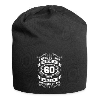 Cadeau de 60e anniversaire Année d’anniversaire - Bonnet en jersey - noir - Devant