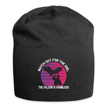 Falkner Peregrine Falcon Vintage Falconry - Jersey Beanie - black - Front