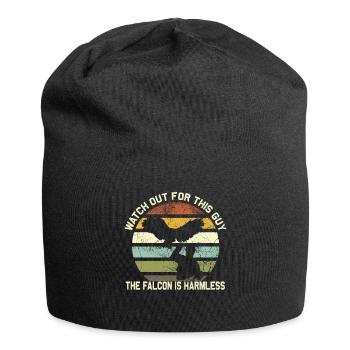 Falkner Peregrine Falcon Vintage Falconry - Jersey Beanie - black - Front