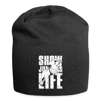 Show Jumping Life Amateurs d'équitation Show Jumper - Bonnet en jersey - noir - Devant