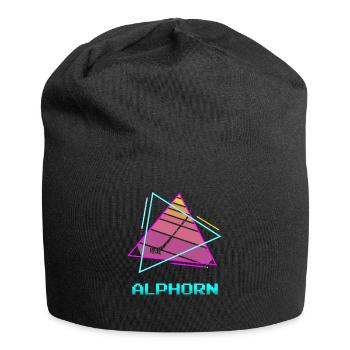 Retro Vintage Classic pour un joueur de cor des Alpes - Bonnet en jersey - noir - Devant