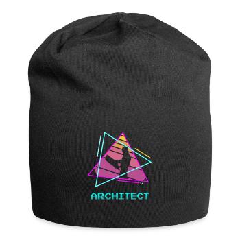 Architecture d'architecte classique rétro vintage - Bonnet en jersey - noir - Devant
