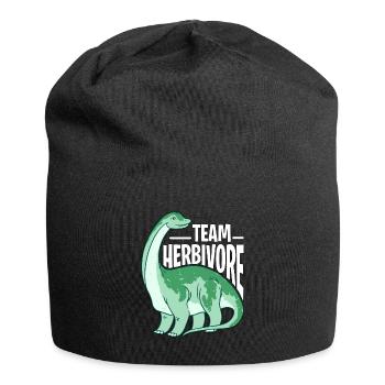 Vegan Diet Team Herbivore Meat Free Healthy Eating - Jersey Beanie - black - Front