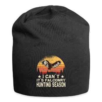 Falkner Wanderfalke Vintage Falknerei - Jersey-Beanie - Schwarz - Vorne