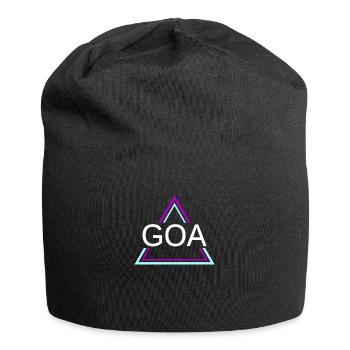 GOA Techno House Party EDM Festival Electro Rave - Jersey-Beanie - Schwarz - Vorne