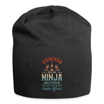 Vigneron Parce Que Ninja Multitâche N'est Pas Un - Bonnet en jersey - noir - Devant