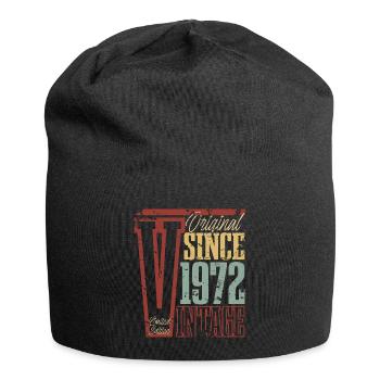 1972 Anniversaire Année de naissance Année de construction Vintage Rétro - Bonnet en jersey - noir - Devant