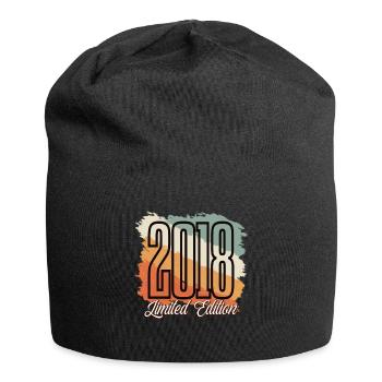 2018 Année de naissance Anniversaire Année de construction Vintage Rétro - Bonnet en jersey - noir - Devant