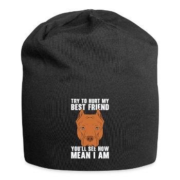 Mean Pet Pitbull Hundehalter American Bully - Jersey-Beanie - Schwarz - Vorne