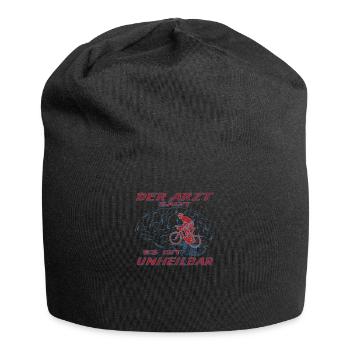 Fahrrad Zubehör Radfahrer Motiv - Jersey-Beanie - Schwarz - Vorne