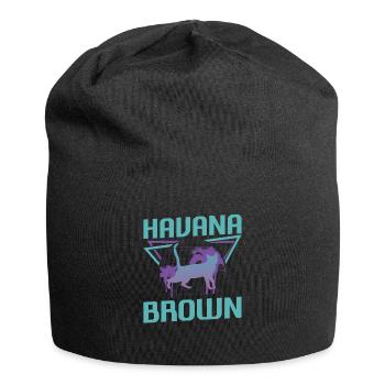 Rétro Havana Brown Cat Lover - Bonnet en jersey - noir - Devant