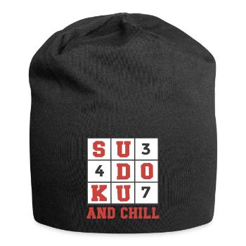 Sudoku Puzzle Sudoku Grid Sudoku lösen Sodoku - Jersey-Beanie - Schwarz - Vorne