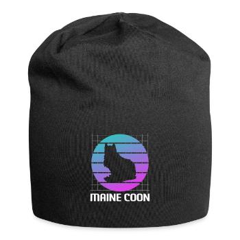 Retro Maine Coon Katzenliebhaber - Jersey-Beanie - Schwarz - Vorne