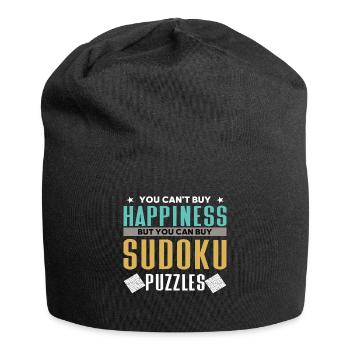 Sudoku Puzzle Sudoku Grid Sudoku lösen Sodoku - Jersey-Beanie - Schwarz - Vorne