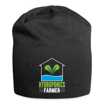 Hydroponics Indoor Gardening Horticulture - Jersey Beanie - black - Front