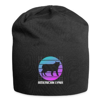 Retro American Lynx Katzenliebhaber - Jersey-Beanie - Schwarz - Vorne
