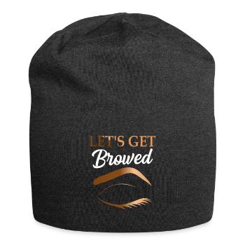 Cosmetology Beautician Make Up Brow Collection - Jersey Beanie - charcoal grey - Front