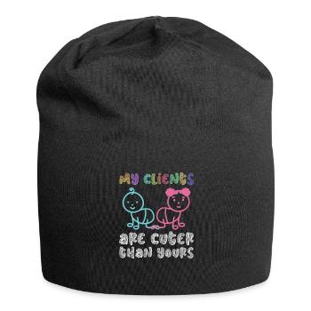 Newborn Photographer Baby Photography Saying - Jersey Beanie - black - Front