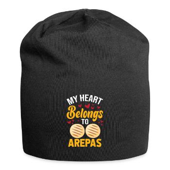 Arepas Citation Drôle Colombien Cuisine Vénézuélienne Arepa - Bonnet en jersey - noir - Devant