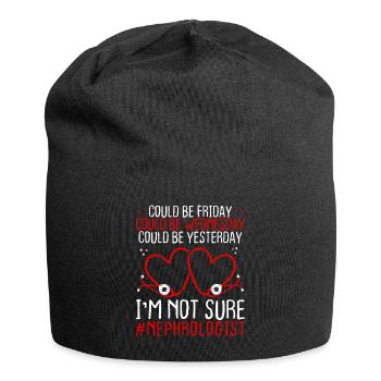 Nephrologist Night Shift Worker Stethoscope - Jersey-Beanie - Schwarz - Vorne