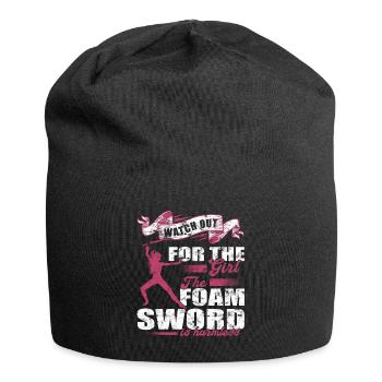 Lustiges Schwertkampf Rollenspiel - Jersey-Beanie - Schwarz - Vorne