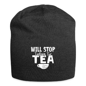 Teeliebhaber Geschenke - Jersey-Beanie - Anthrazit - Vorne