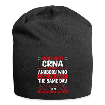 Night Shift CRNA Nurse Nursing - Jersey-Beanie - Schwarz - Vorne