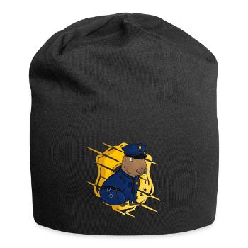 capybara police - Jersey-Beanie - Schwarz - Vorne