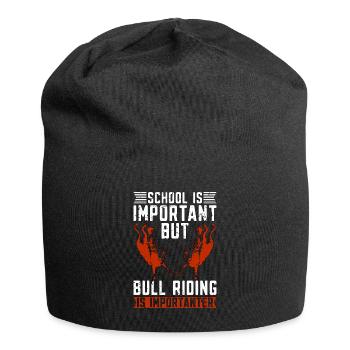 Bull Riding School Is Important Loves Bucking Bull - Jersey Beanie - black - Front